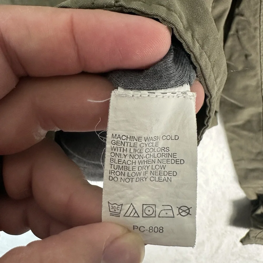 VTG Timberland Full Zip Windbreaker Jacket L Olive‎ Green Gorpcore Cabincore